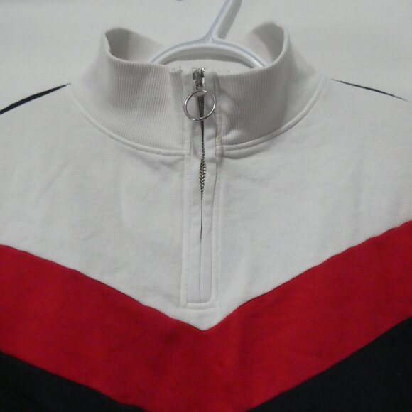 H&M | 12-14 years | Quarter Zip-Up Color Block Sweatshirt - Picture 4 of 16